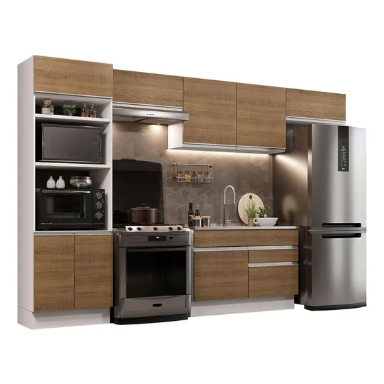 Cocina Integral Glamy 3.50m Blanco/marron 01