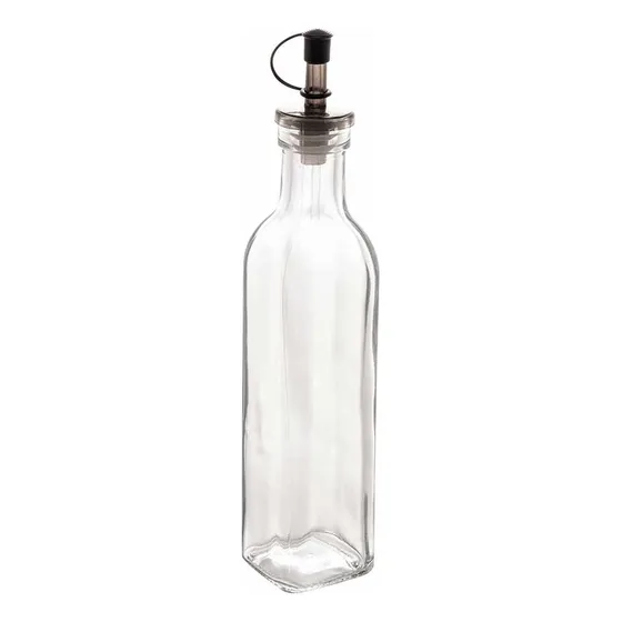 Garrafa Para Azeite De Vidro Com Tampa Galheteiro Lyor 270ml