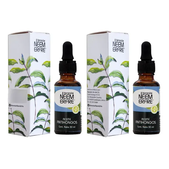 Aceite Antihongos Neem Organico-bienestar Neem Erfre Paq 2 