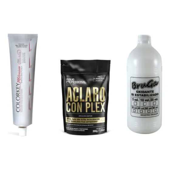 Kit Polvo Issue 200 Gr, Oxidante 1l, 12 De Silkey