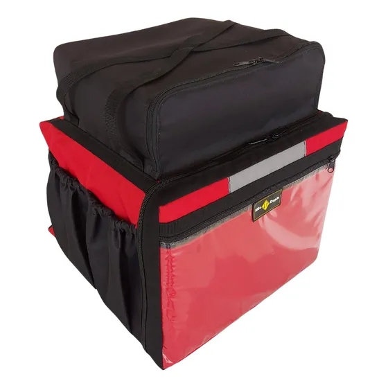 Bag Motoboy Laminada Mochila Pizza Delivery Lanches Cor Vermelho
