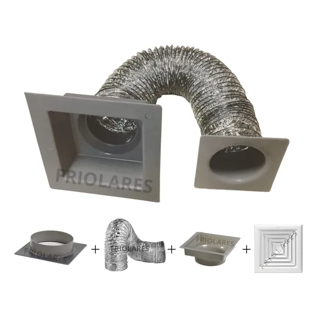 Kit Flanges Rejilla Ducto De 8 Pulgadas Aire Acondicionado