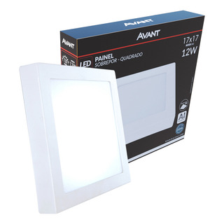 Painel Led Plafon Aluminio Sobrepor 12w 6500k Branco Frio 17cm Quadrado Cod:768451372 Avant Painel Led Plafon Aluminio Sobrepor 12w 6500k Branco Frio 17cm Quadrado Cod:768451372 Avant