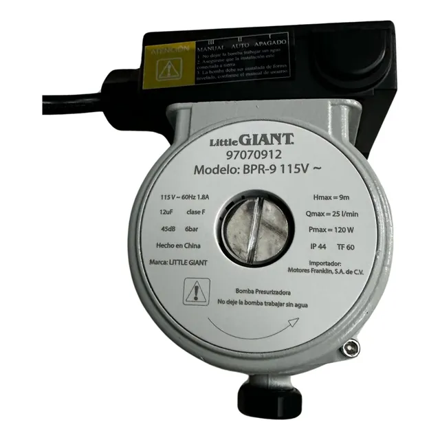 Bomba Presurizadora Residencial Little Giant 1/6hp 1 Baño