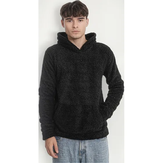 Buzo Canguro Bifaz Peluche Hombre Abrigado Moda - A9