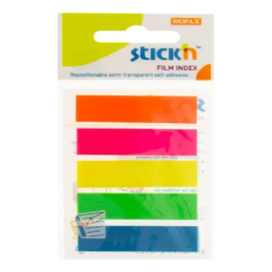 Banderita 45mmx12mm 5colores Neón Blisterx125un 21050