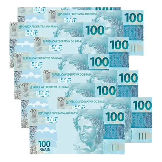 10 Burning Money - (notas Flash) 100 Reais