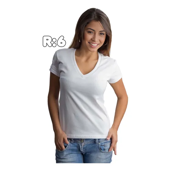 Franelas Camiseta Microdurazno Cuello V Sublimar Sublimacion