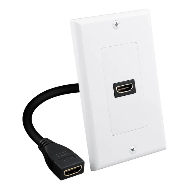 Salida De Placa De Pared 4k Hdmi Frontal Con Salida Hdmi