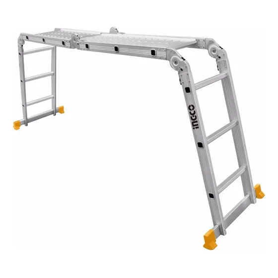 Escalera Andamio Aluminio Multiuso 12 Escalones 3.7mt Ingco