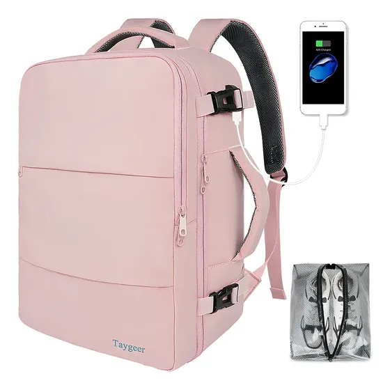 Mochila de Viaje Taygeer 1001 para Mujer, Impermeable y con Compartimento para Laptop 15.6"