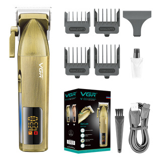 Máquina Corta Pelo Barbería Profesional Vgr V-688 Metal Usb Led 5 Horas Dorado Máquina Corta Pelo Barbería Profesional Vgr V-688 Metal Usb Led 5 Horas Dorado