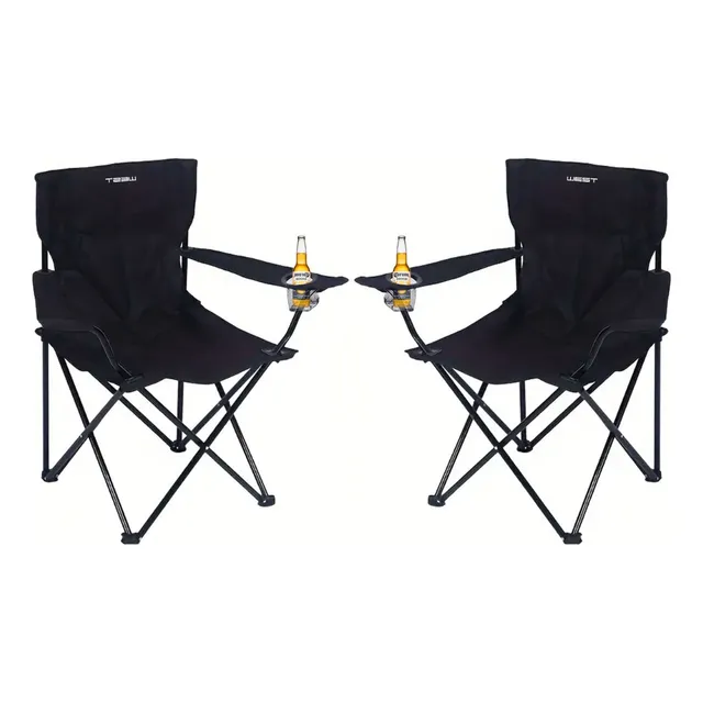 Silla Camping Playa Reforzada Pack X2 Plegable Bolso Large