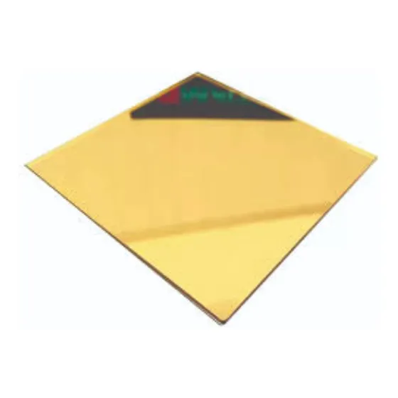 Chapa Espelho Acrilico Dourado 1x1 Mts 2mm