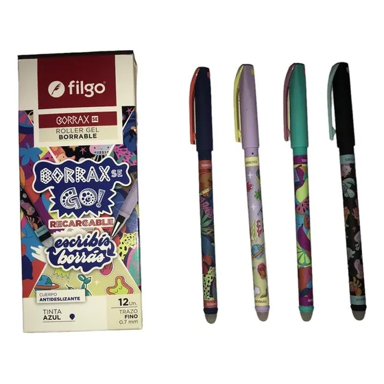 Lapicera Bolígrafo Roller Borrable Filgo Borrax Se X 12