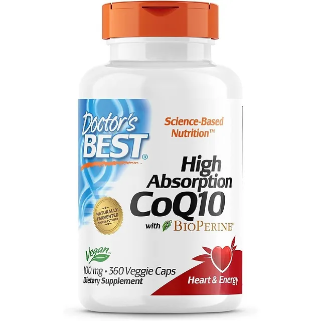 Coq-10 De Alta Absorción 100 Mg Doctor's Best 360 Capsulas Sabor Neutro