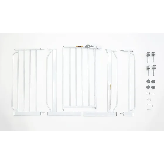 Barrera Malla Puerta Seguridad Protector Escalera Reja 124cm Color Blanco