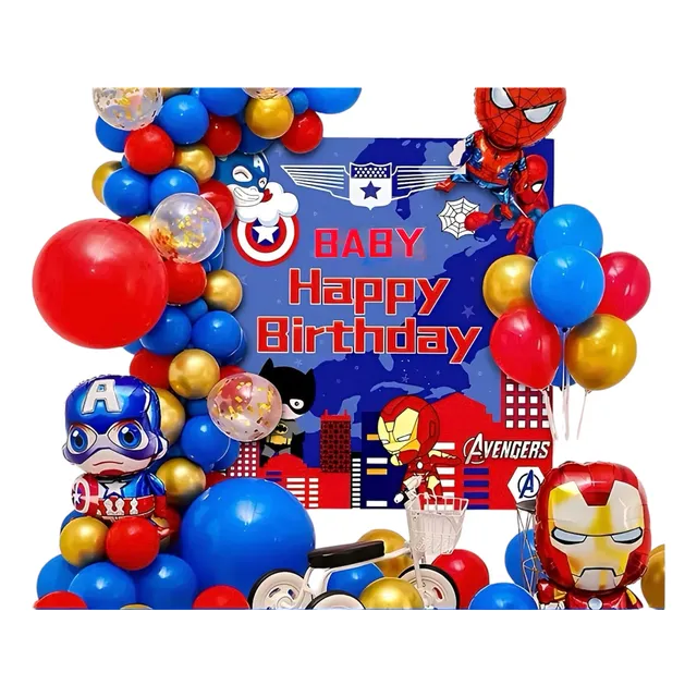 Set Fiesta De Cumpleaños Niño Marvel Spiderman Avengers