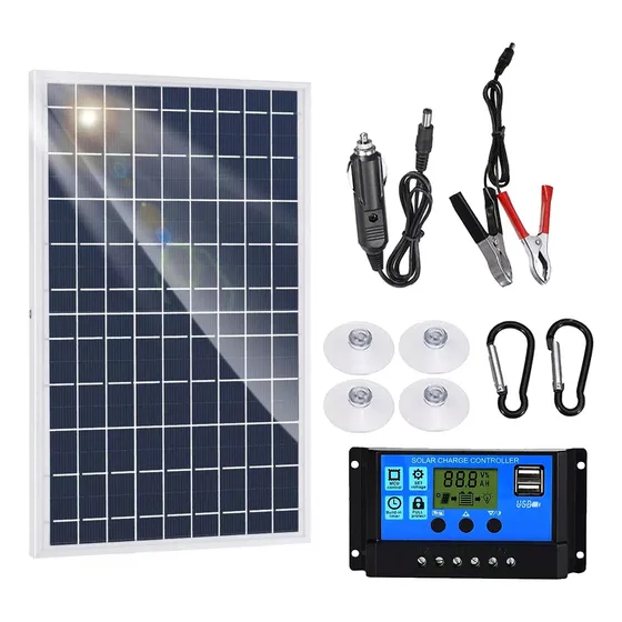 Panel Solar Modulo Con Controlador De Carga Kit Solar 60a