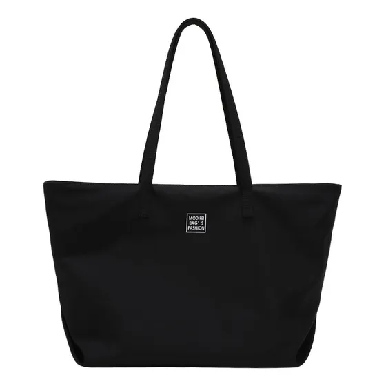 Bolso Mochila Mujer Tote Bag de Nylon Impermeable, Bolsa Negra Mujer con Gran Capacidad, 7 Bolsillos, laptop 16in, Bolsa Antirrobo Ideal para Viaje, Trabajo, Compras, Universidad y Uso Diario