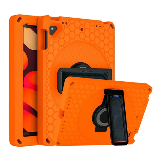 Capa Shock Para iPad Air 1 2 / iPad 5 6 Pro 9.7 + Película Cor Laranja