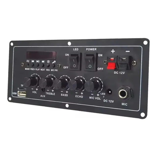 Placa Amplificadora Esterio 2x35w Bluetooth Fm Usb Control R