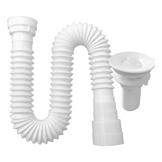 Sifão Sanfonado Multiuso 72cm Branco Com Valvula Sifão Sanfonado Multiuso 72cm Branco Com Valvula