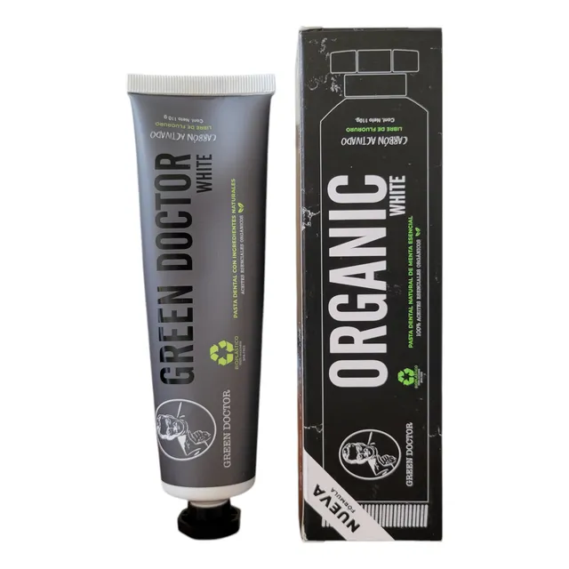 Pasta Dental Sin Fluor Dr Green Organico Con Carbón Activado