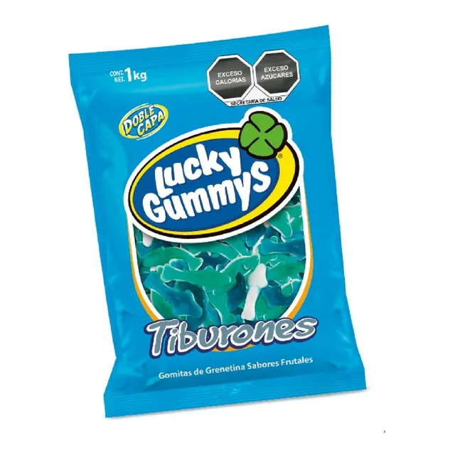 Lucky Gummys Gomitas En Forma De Tiburon Bolsa 1 Kg