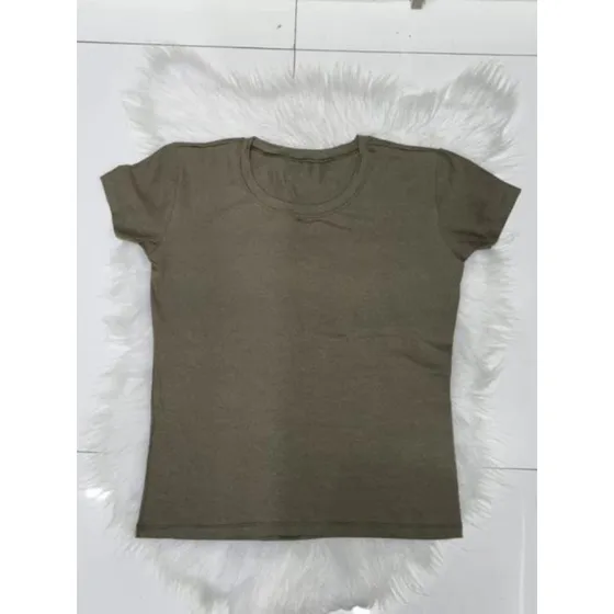 Camiseta Feminina Básica De Algodão