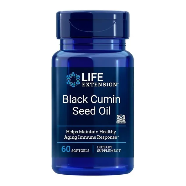Aceite de semillas de comino negro Cuminho Life Extension 60 cápsulas