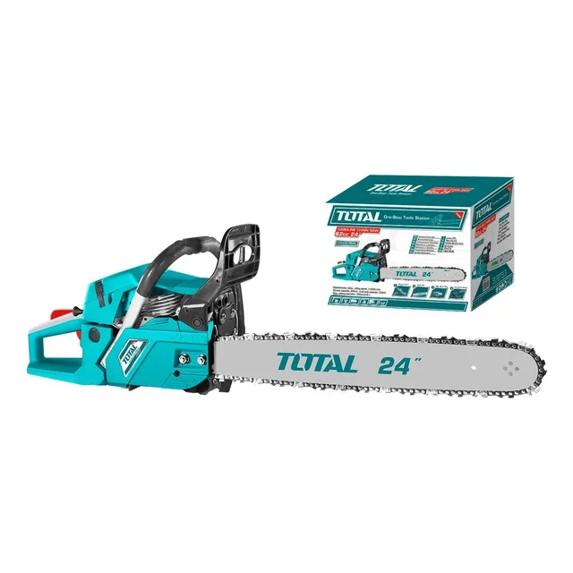 Motosierra Bencinera 62cc 2.4kw 24puLG Total Tg5602411 Color Turquesa
