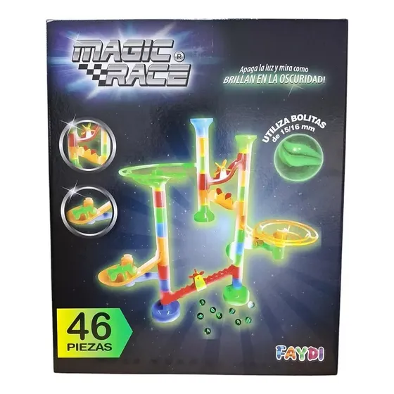 Laberinto De Bolitas 46 Pzs Juego Ingenio Magic Race- E.full