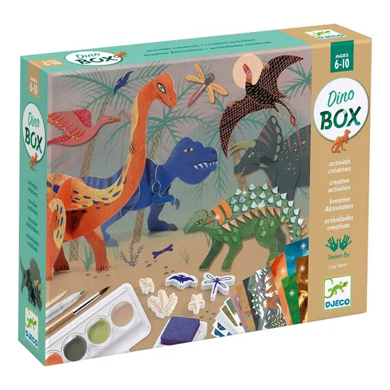 Dino Box Actividades Creativas Armar Y Pintar Dinosaurios