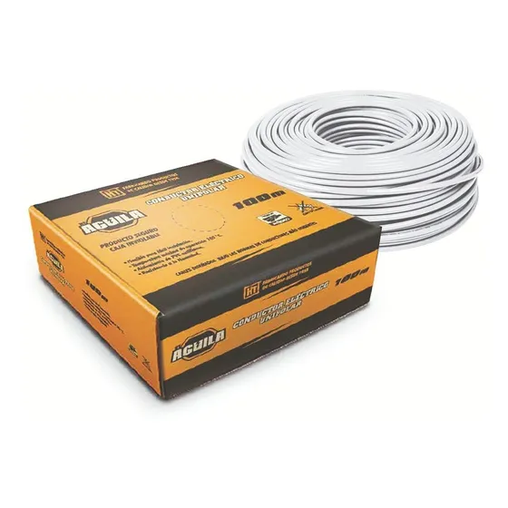 Cable Electrico Cal. 10 Color Blanco Tipo Thw Aguila 200244