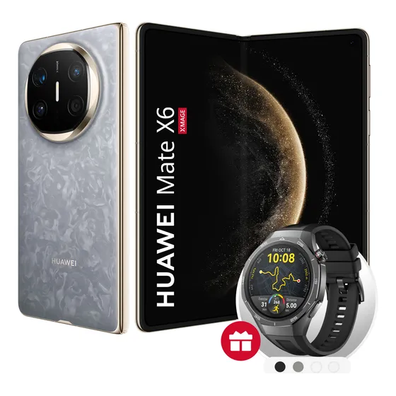 Celular Huawei Mate X6 12 GB + 512 GB Gris + GT 5 Pro negro