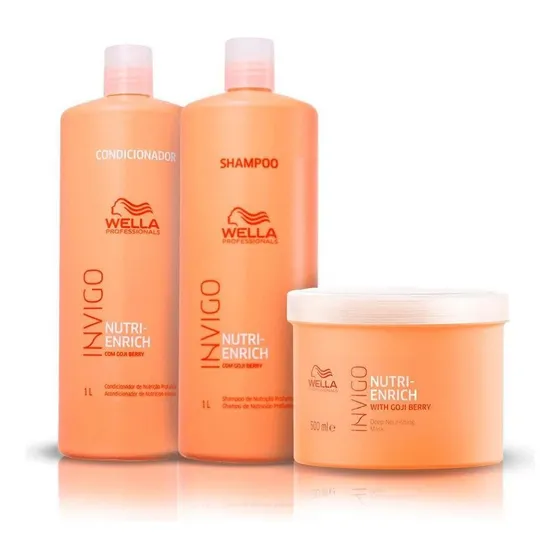 Kit Nutri Enrich Shampoo, Condicionador 1l E Máscara 500ml