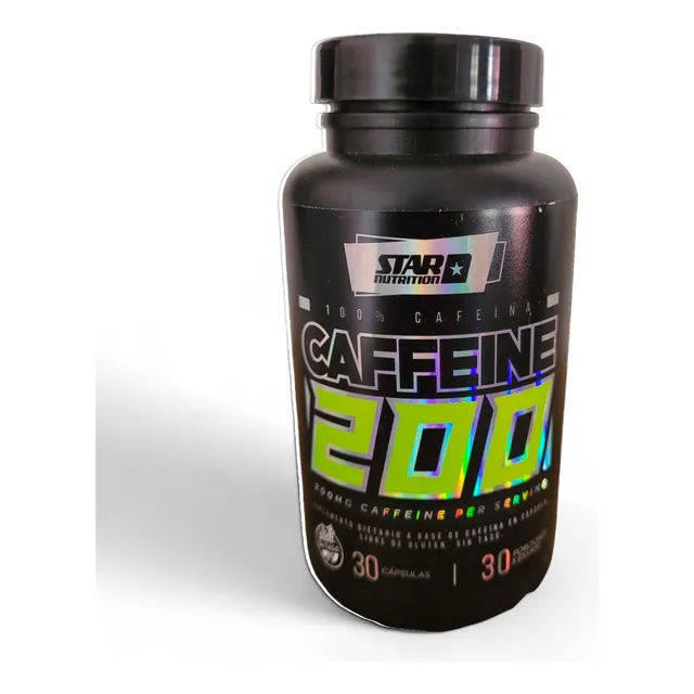 Star Nutrition Cafeina 200 Cápsulas, 30 Unidades