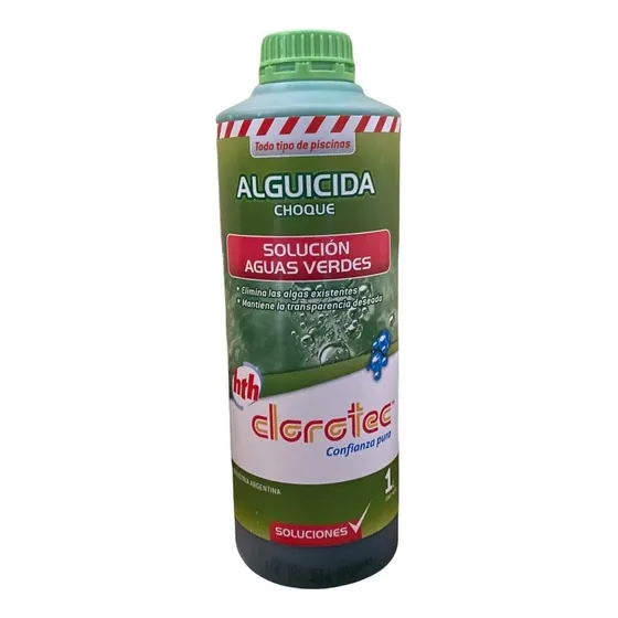 Anti Algas Clorotec Alguicida de choque clorotec Total para Agua Verde - 1 Litro