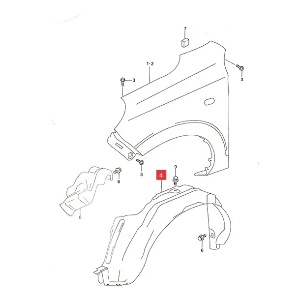 Salvabarro Delantero Der. Suzuki Alto K10 2016-