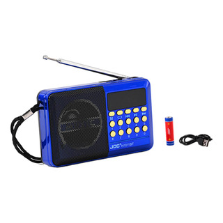 Radio Portátil Con Pantalla Led Multipropósito Bt Tf Azul Radio Portátil Con Pantalla Led Multipropósito Bt Tf Azul