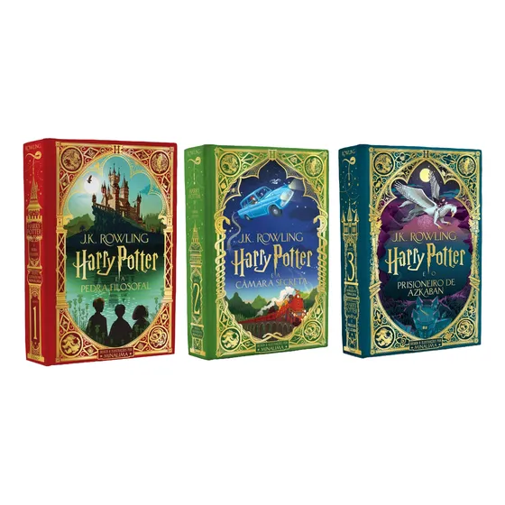 Kit Colecao Harry Potter Ilustrado Minalima (3 Vol