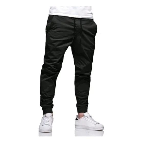 Calça Jogger Masculina Fishoes Skinny Com Punhos Ajustáveis