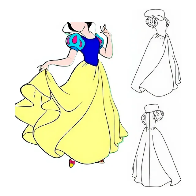 ( Moldes De Ropa)  Difraz Princesa De Cuento Infantil 0901