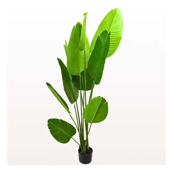 Planta Artificial Extra Grande 180cm Tipo Hoja De Banana Color Verde