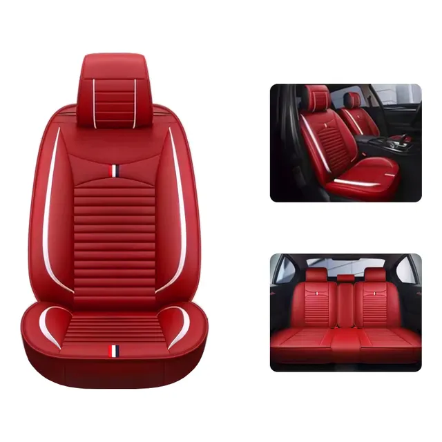 Cubre Asiento Integral Rojo Completo Ecocuero