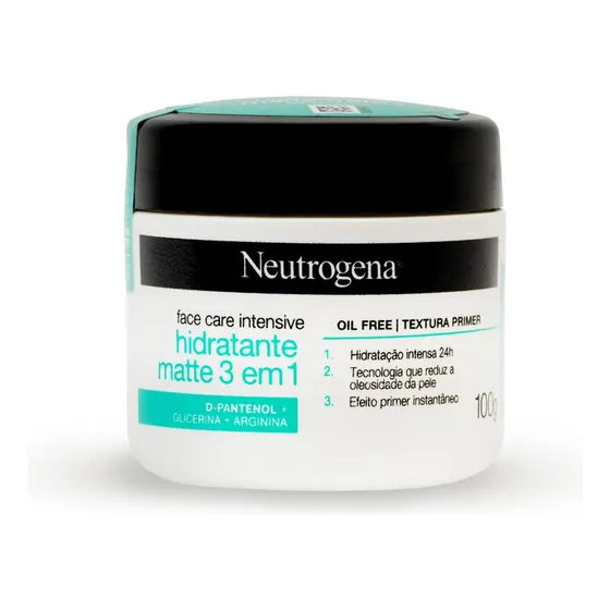 Hidratante Facial Neutrogena Face Care Matte 3 Em 1 100g