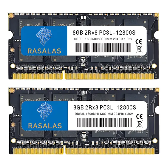 Memoria Ram Gamer Ddr3l 1600s 2x8gb Laptops Sodimm Rasalas PC3-12800 1.35v Color Negro