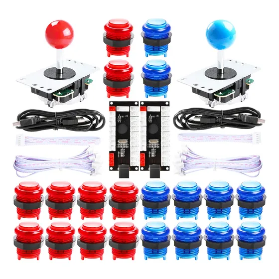 Juego Haz Diy Kits Usb Controlador Joystick Lámpara Led Botó