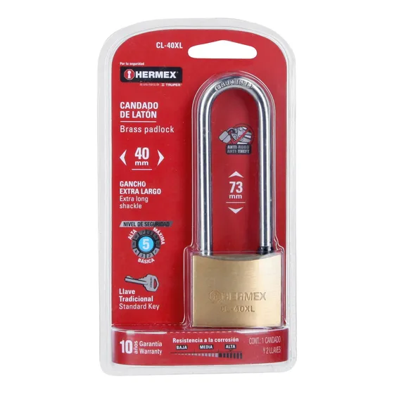 Candado Hermex Largo Cl-40xl 
